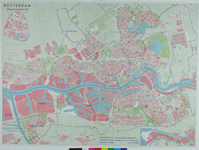 1975-759 Plattegrond van Rotterdam met de wijkindeling die sinds 1 januari 1964 van kracht is. Inzetkaartjes: ...