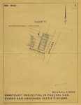 1978-1607-1 Plattegrond van percelen aan de Slotlaan en de Hoflaan met daarop aangegeven de locatie van een onontploft ...