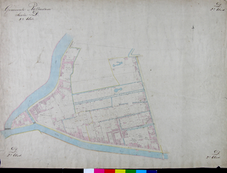 1979-715 Kadastrale kaart van Rotterdam, sectie D, tweede blad. Het afgebeelde gebied omvat het deel van Rubroek tussen ...