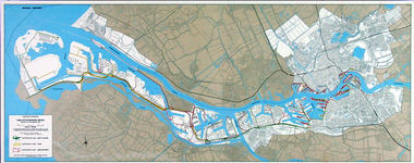 1982-1498 Kaart van Rotterdam met daarop aangegeven de kwaliteitstoestand van de wegen