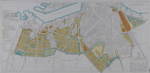 2001-49 Plattegrond met bouwplannen voor de wijken Charlois, Carnisse en De Vaan.