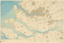 2005-1359 Kaart van Rotterdam, Dordrecht en de Zuid-Hollandse eilanden. Het afgebeelde gebied omvat Goeree-Overflakkee, ...