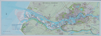 2007-995 Kaart van Rotterdam en omgeving waarop de uitvoering van de hoofdwegennet en de waterkeringen per 1 januari ...