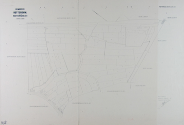I-209-06-3 Kadastrale kaart de gemeente Rotterdam, sectie AC, blad 1. Het afgebeelde gebied is gelegen tussen de ...