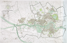 I-249 Kaart van Rotterdam en omgeving met met een indeling in districten en wijken