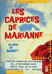 2001-2422 Aankondiging van de voorstelling Les caprices de Marianne door La Compagnie du Loup in Theater Zuidplein.
