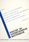 2002-287 Aankondiging van Poetry in het Park en van Poetry International in de Doelen. Op het affiche de tekst van het ...