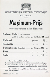 2005-2269-1 Lijst van het Gemeentelijk Disitributiebedrijf Rotterdam met vermelding van maximale verkoopprijzen voor ...