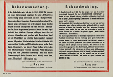 IA-1943-0073 Bekanntmachung - Bekendmaking (van den Generalkommissar für das Sichertheitswesen Rauter, betr. het nieuwe ...