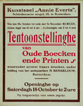 XXII-1970-0251 Kunstsael Annie Everts , Schiedamse Singel 35 te Rotterdam. Van den 18n October tot ende met 7n November ...