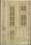 XII-34-01-89 Ontwerp voor het stadhuis te Rotterdam [niet uitgevoerd]: plattegrond begane grond en hoofdverdieping.