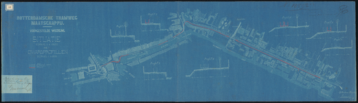 1059a-3 3 tekeningen van de voorgestelde uitbreiding der Rotterdamsche Tramweg. [Blad 3]