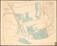 1065 Gesteendrukte plattegrond van Delfshaven met aanwijzing welke grond aan de gemeente Rotterdam behoort.