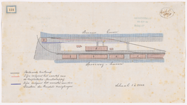 1890-131 Tekening van voorgestelde spoorweglijnen op het Handelsterrein te Feijenoord, met aanduiding van de bestaande ...