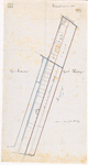 1890-52 Calque op linnen van de situatietekening van grond tussen de Oostzeedijk en de Oudendijk naast de Nieuwe Plantage.
