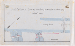 1893-146 Kaart met aanduiding van de zinkerkabels voor de elektrische verlichting en krachtsoverbrenging op Feijenoord. ...