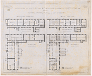1893-30-1 Calque op linnen van de verbouwing tot kantoren voor Burgerlijken standbevolkingsregister enz. van het ...