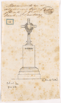 1893-43 Calque op linnen van het monument op de Algemeene Begraafplaats van J.A. Roest van Limburg.