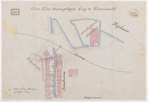 1894-162 Calque op linnen van de door F. den Ouden gelegde brug te Katendrecht.