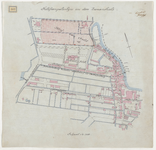 1896-217 Calque op linnen van de telefoonpalenlijn in de Zwaanshals.