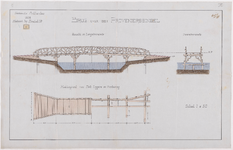 1896-22 Calque op linnen van de brug over de Provenierssingel.