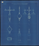 1896-270 Schets van een op de bestaande candelabres, aan te brengen inrichting tot verlichting der electrische klokken.