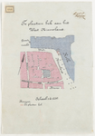 1897-188 Calque op linnen van een te plaatsen hek aan het West Nieuwland.