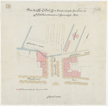 1897-39 Calque op linnen van door de hr. C. Bal Cz. te koop gevraagde grond aan de Schietbaanstraat en 's Gravendijkwal.