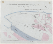 1898-114 Plattegrond van door de heer F.A. Oudenaarden te koop gevraagde grond aan de Feijenoorddijk.