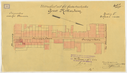 1898-15 Calque met uittreksel uit het kadastrale plan. Gemeente Rotterdam, Sectie T. (Crispijnlaan).