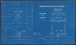 1898-222-3 Tekening (blauwdruk) van een drijvende aanlegplaats aan de Leuvehaven. Blad 3