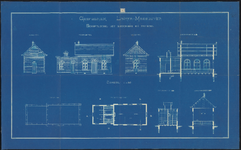 1898-267 Tekening (blauwdruk) van een Schaftlokaal.