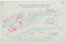 1898-364 Een tekening voor de verruiming van het vaarwater van Het Buizengat, met opzegging van het gebruik van water ...