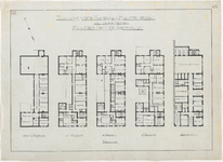 1899-108-3 Tekening gebouw op linnen voor de stichting van en gebouw voor de haven- en politiedienst, met filiaal van ...