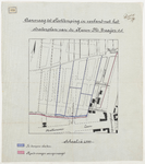 1899-122 Calque op linnen van te dempen slooten in het stratenplan van de heren Zaaijer c.s. ten w. van de Bellevoysstraat.