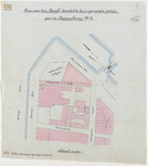 1899-189 Calque op linnen van de door van de Bergh's Limited te huur gevraagde grond aan de Nassauhaven westzijde.