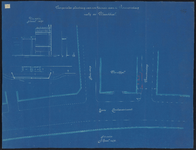 1899-278 Blauwdruk van de voorgestelde plaatsing van een urinoir in de Vrouwensteeg bij de Vleeshal.