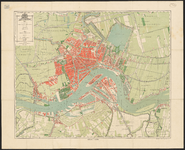 1899-359 Kaart van Rotterdam, waarop aangegeven een omnibusdienst van het Maasstation over de Binnenwegschebrug naar ...