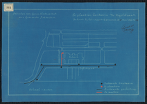 1899-364 Blauwdruk voor het plaatsen van een lantaarn in de Vogelstraat.