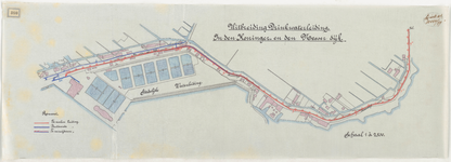 1899-380 Calque op linnen voor uitbreiding der drinkwaterleiding in de Honinger en de Nesserdijk.
