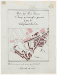 1900-269 Calque op linnen van de door de heer Breur te koop gevraagde grond aan de Wolphaertsbocht.