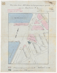 1900-405 Calque op linnen van door Alb. Otten te koop gevraagden grond aan de Maashaven Oostzijde, met aanwijzing van ...