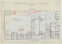 1900-41-2 Plattegrond van het Timmerhuis aan de Oosterkade en aan het Haringvliet voor de verbouwing van werkplaatsen ...