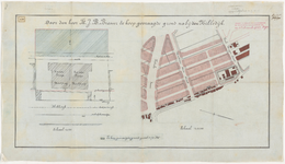 1900-416 Calque op linnen van door Th.J.B. Bresser te koop gevraagde grond nabij de Hilledijk.