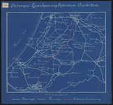 1900-444 Blauwdruk voor de aanleg van een lokaalspoorweg Rotterdam-Amsterdam, met aanduiding van de bestaande spoor en ...