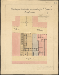 1900-511 Gesteendrukte kaart met te verkopen bouwterrein aan de verlengde Sint Janstraat. (blad D)
