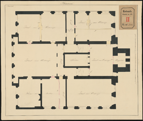 315 Plan van de begane grond van de Academie van Beeldende Kunsten en Technische Wetenschappen aan de Coolsingel ...