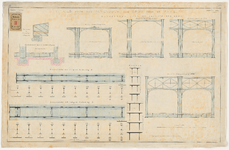 594b-2 Drie calques op linnen van tekeningen van de details voor de bovenbouw der brug over de Maas. Gemerkt A - C. [Blad B]