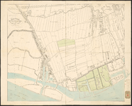 H-48-1 Drie gesteendrukte plattegrond tekeningen van de gemeente Delfshaven en gedeeltes van de aangrenzende gemeentes ...