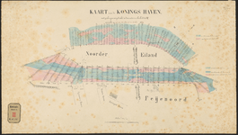 L-110 Gesteendrukte kaart van de Koningshaven met peilingen uitgedrukt in decimeters en herleid tot R.P. verricht op ...